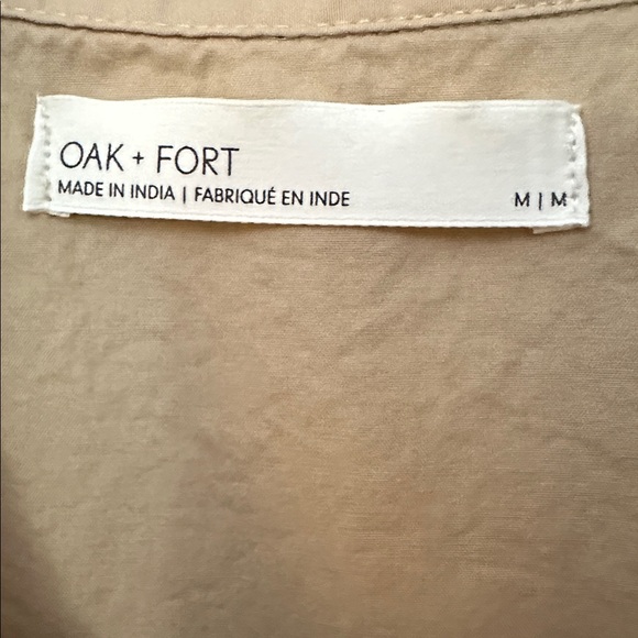 OAK + FORT Women’s Light Beige Button-Down Shirt - Picture 2 of 5